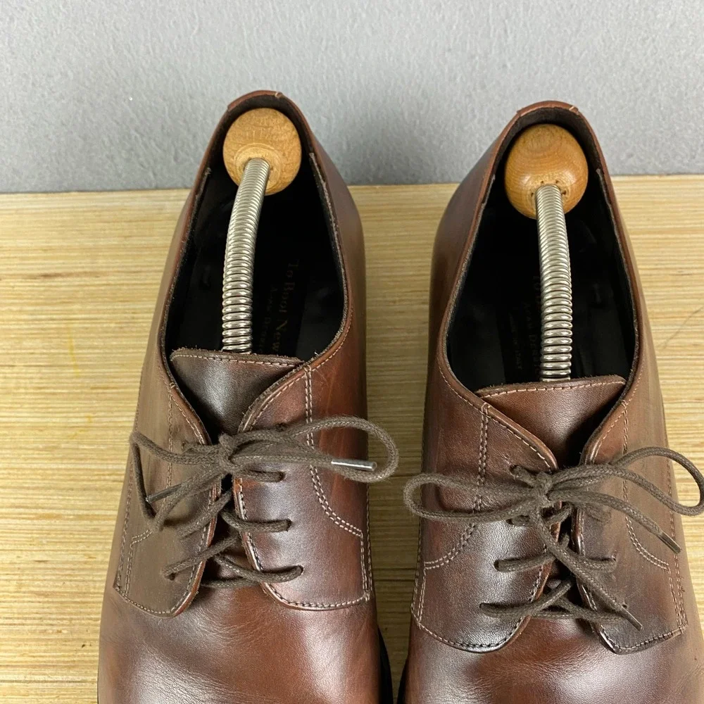 To Boot New York Adam Derrick Shoes Mens 13 Brown Leather Derby Oxford Italy